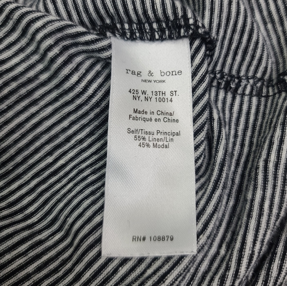 Rag & Bone Linen Blend Sleeveless Striped Thin Dr… - image 5